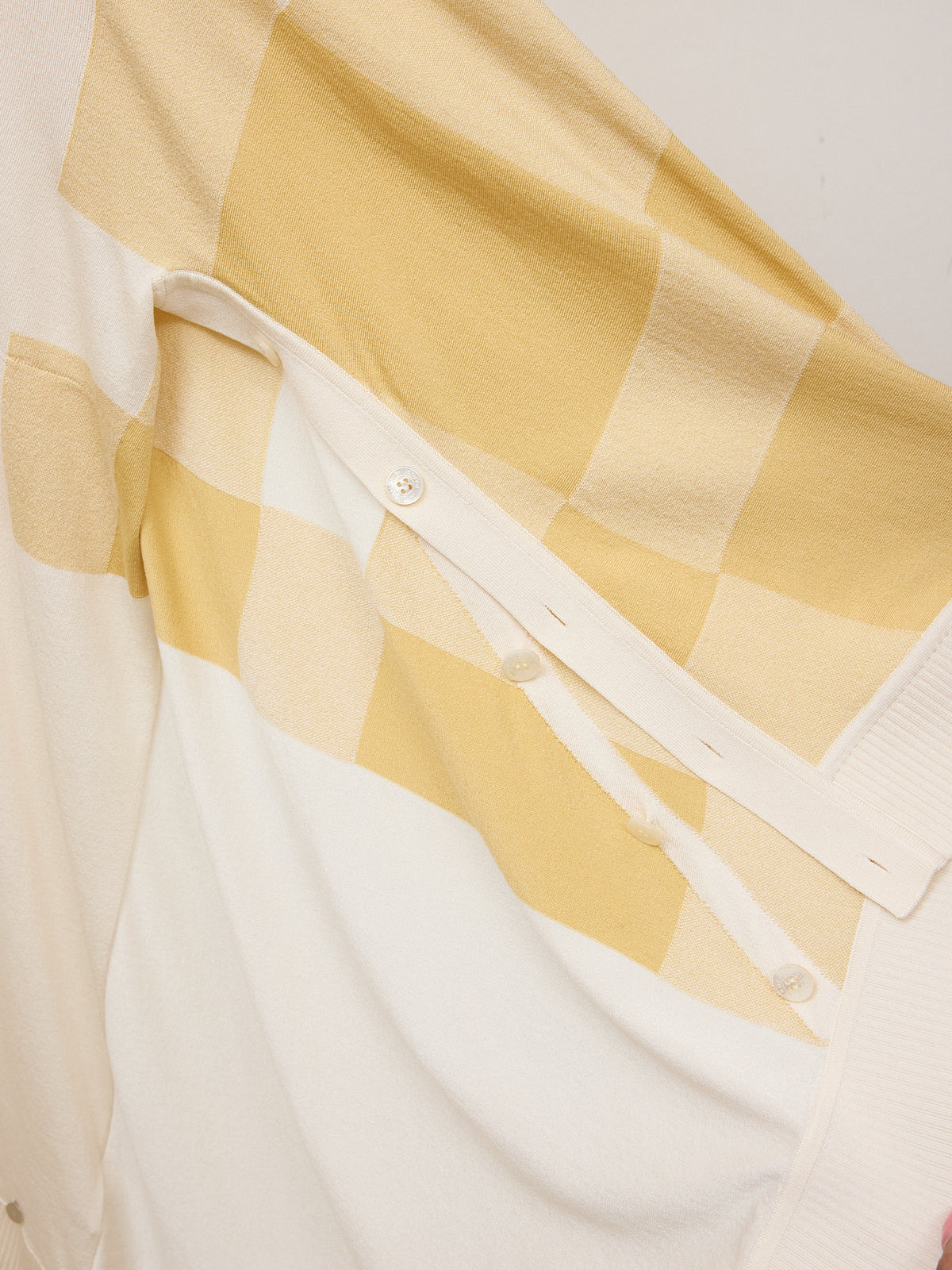 Hermes Gingham Squares High-Collar Poncho Pullover