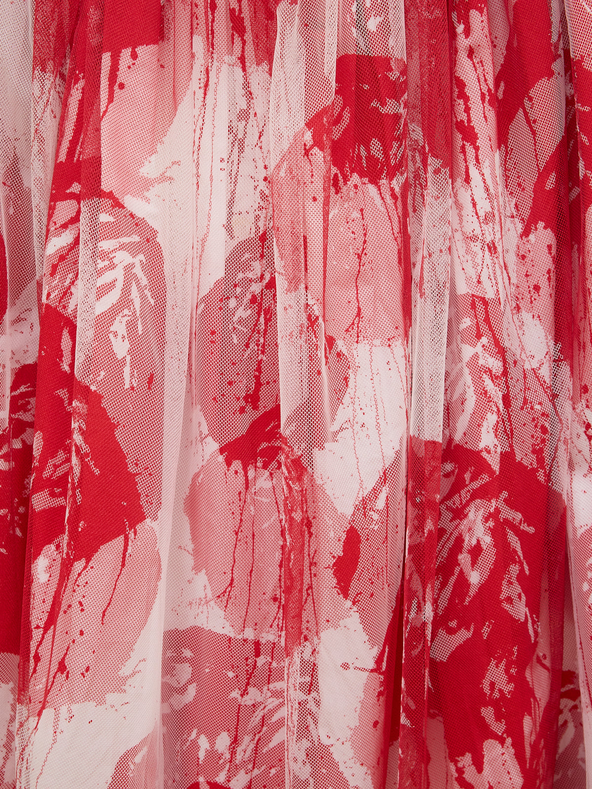 CDG Splatter Skirt in Red & White