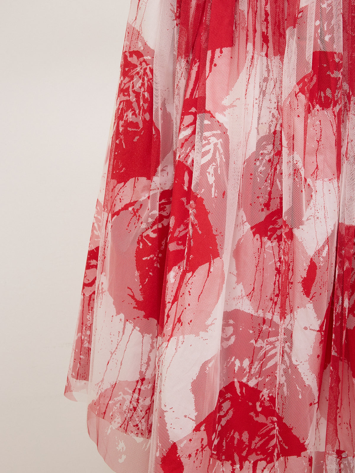 CDG Splatter Skirt in Red & White