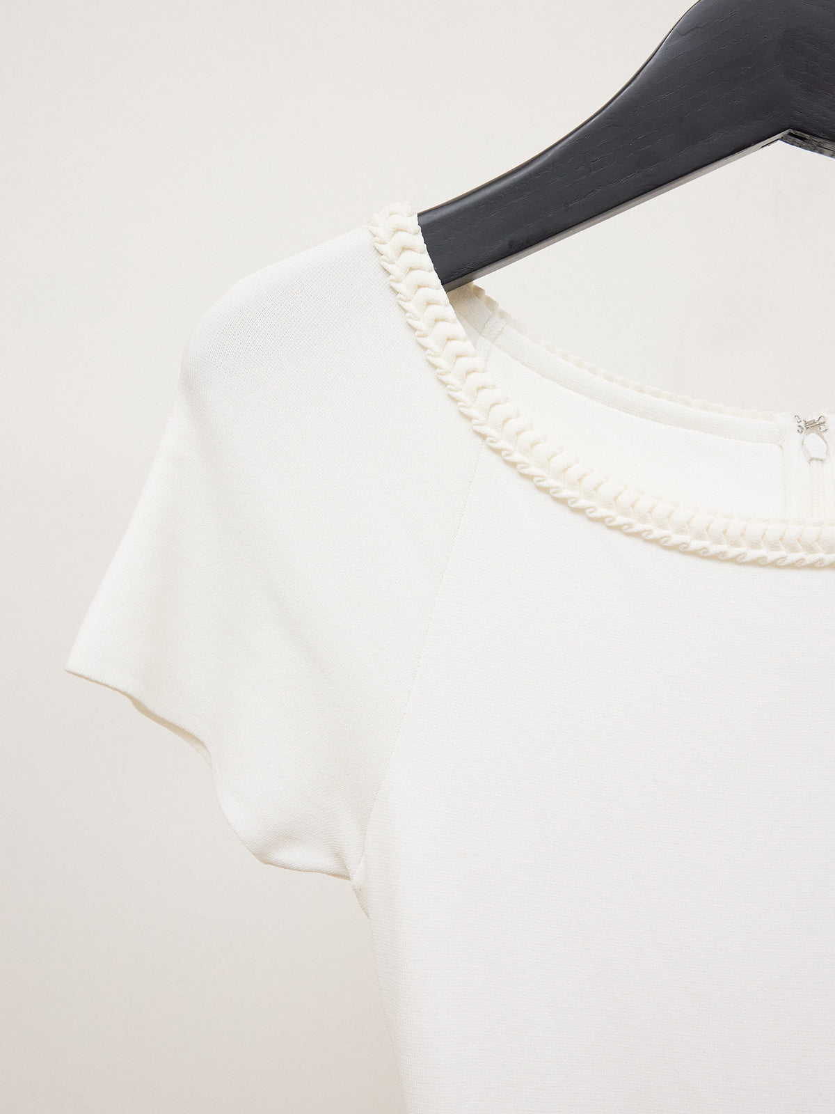 Fendi White Viscose Dress with Pleated Details
