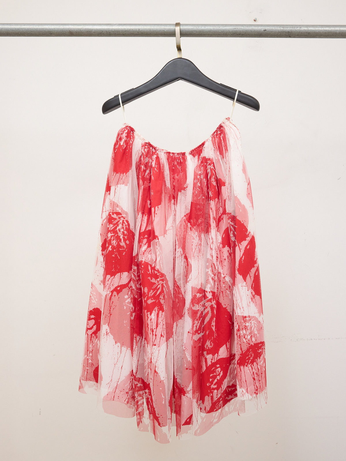 CDG Splatter Skirt in Red & White