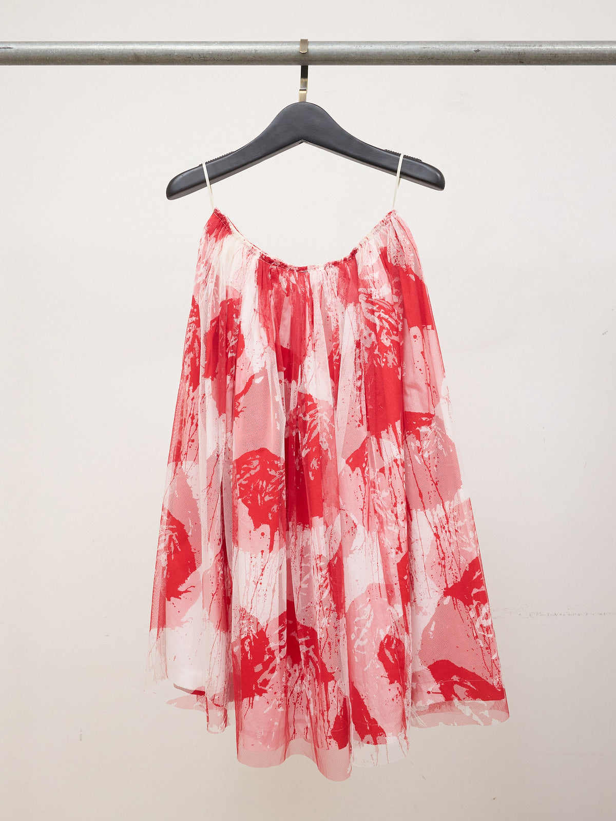 CDG Splatter Skirt in Red & White