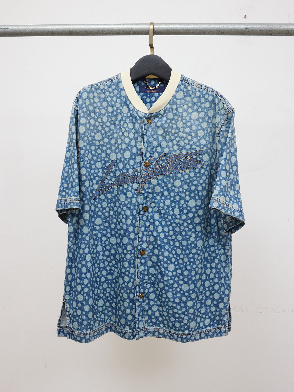 Louis Vuitton x Yayoi Kusama AW23 "Infinity Dots" Denim Shirt