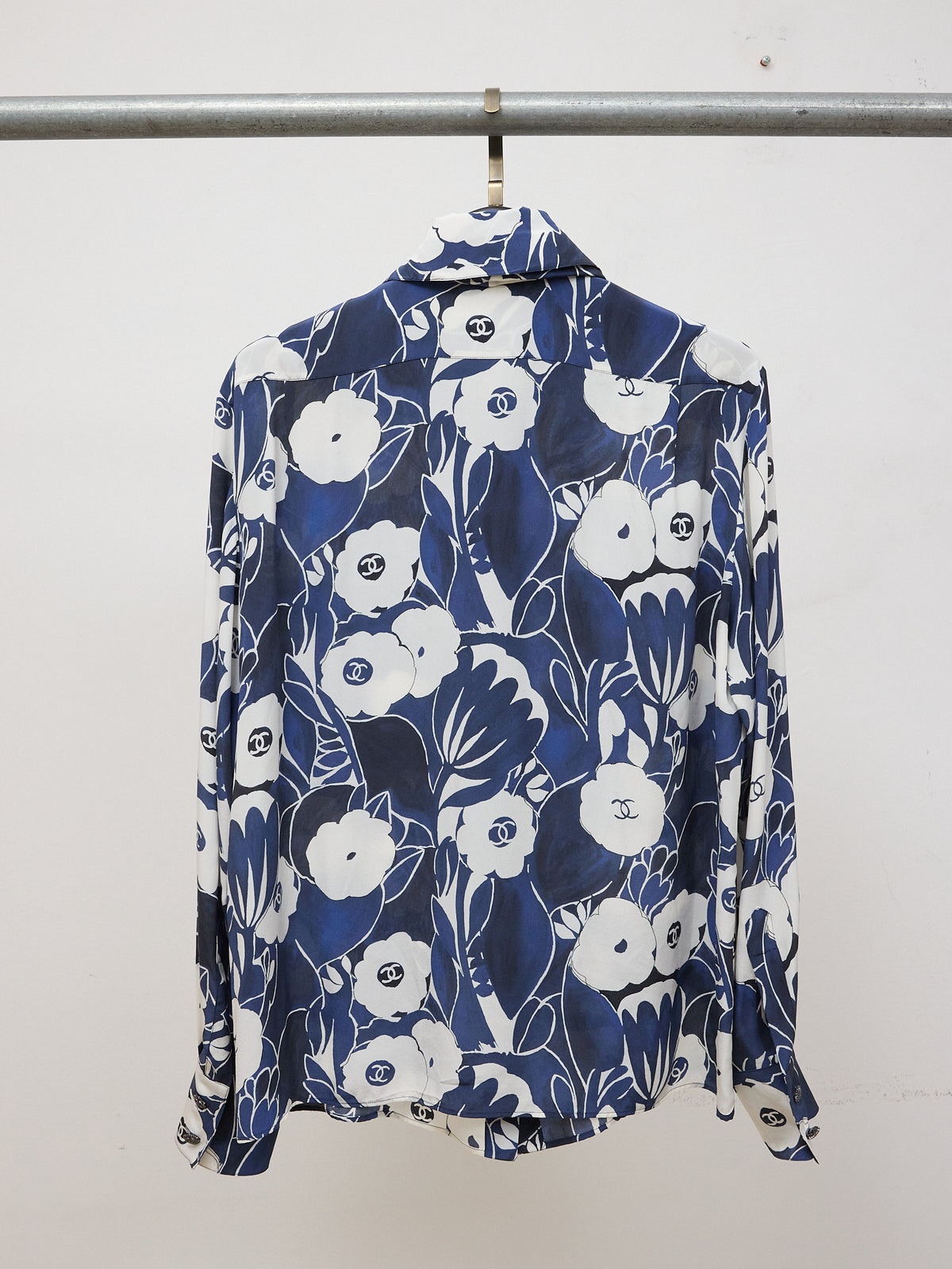 Chanel 22B Camélia Pattern Blouse