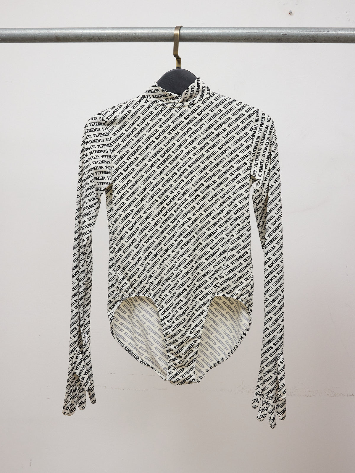 Vetements Monogram Turtleneck Gloves Bodysuit — Black / White