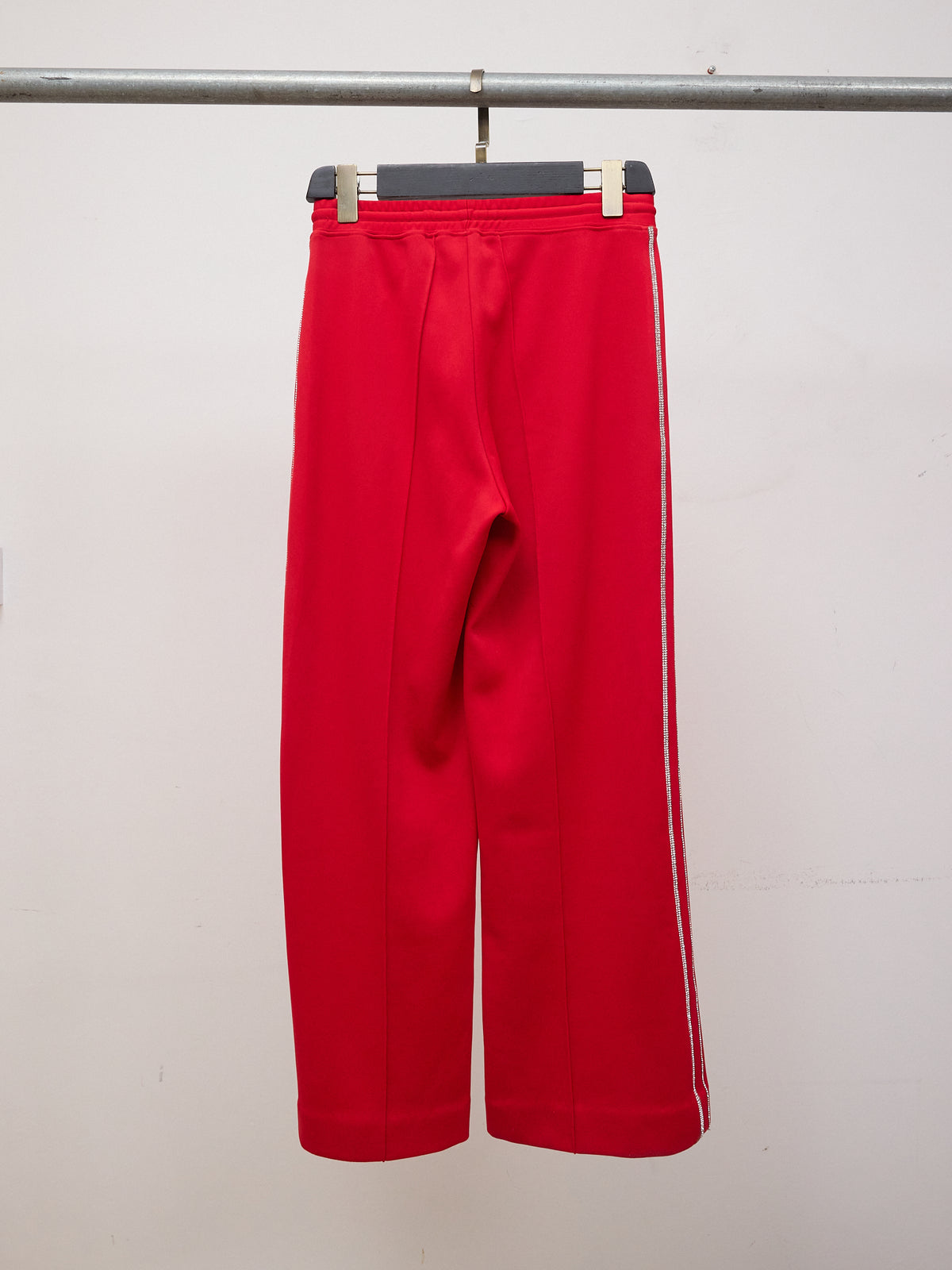 Area Crystal Embellished Sweatpants in Red