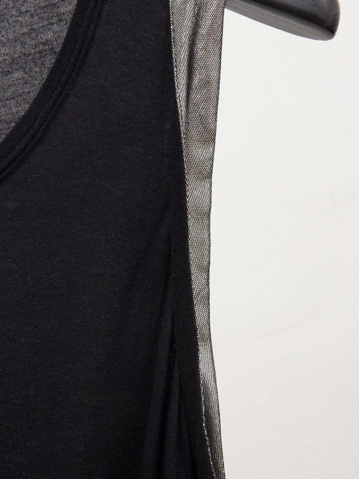 Vintage Lanvin Tank Top in Black with Silver Details