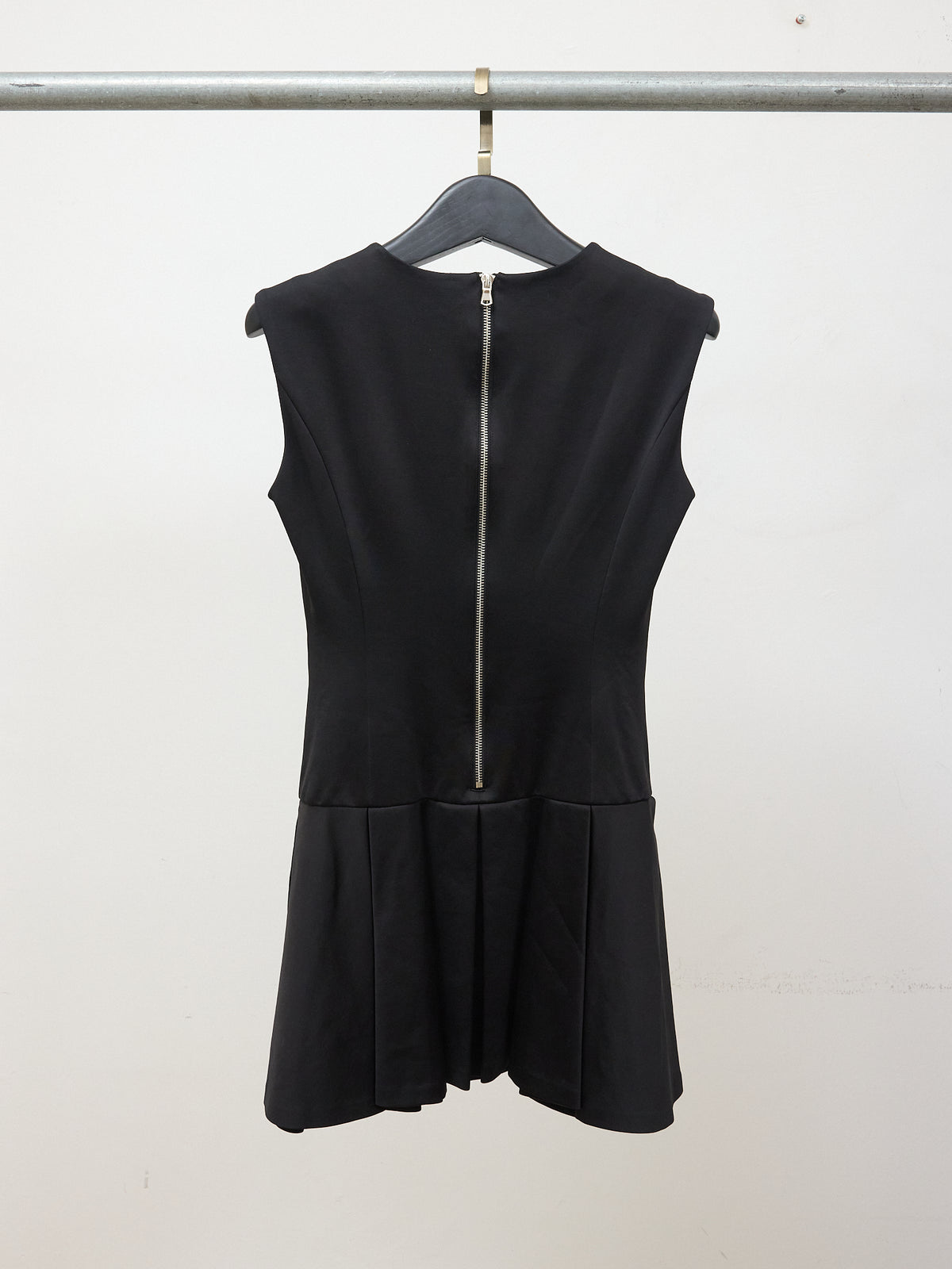 Pierre Balmain Sleeveless Short Dress in Black with Embellished Waistband