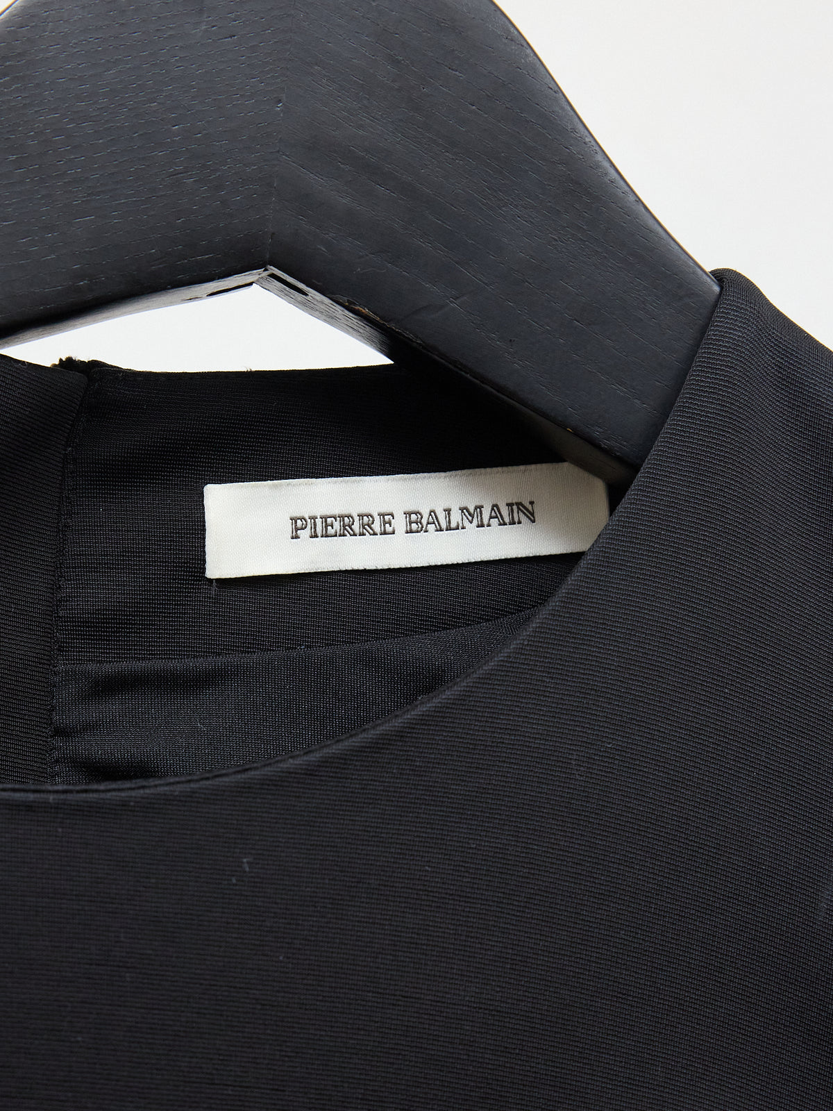 Pierre Balmain Sleeveless Short Dress in Black with Embellished Waistband