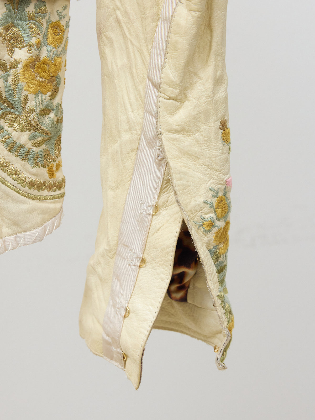 Roberto Cavalli S/S 2003 Vintage Runway Embroidered Floral Leather Jacket