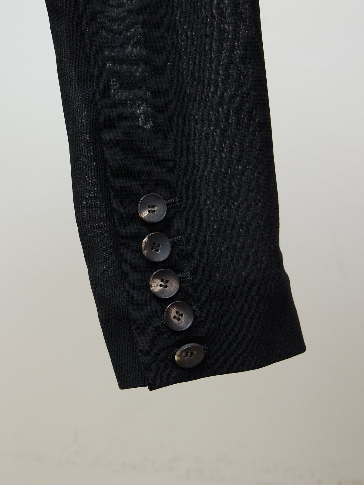 Helmut Lang Black Crepe Draped Lapel Jacket