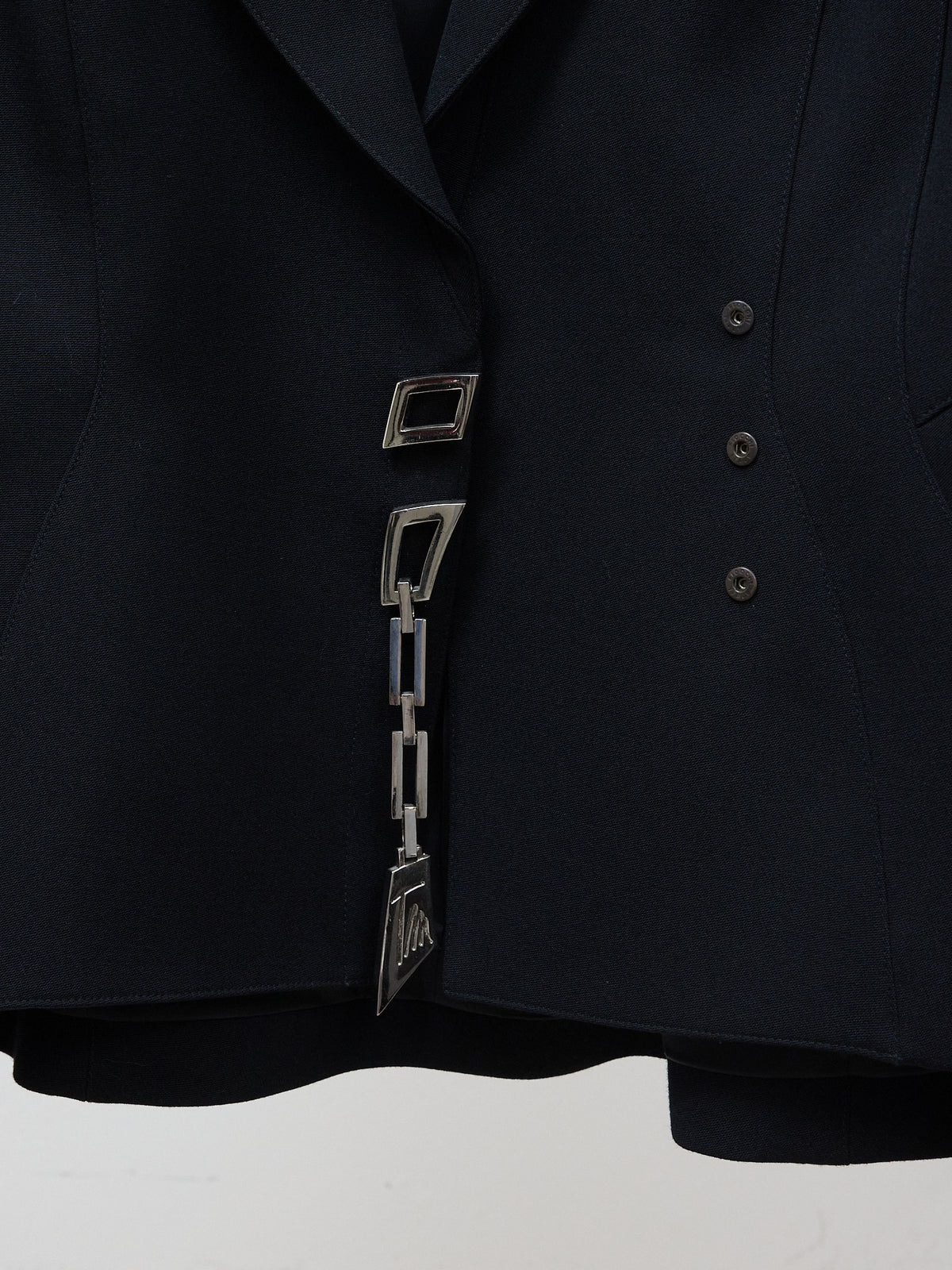 Thierry Mugler Iconic Vintage 90s Black Runway Suit Jacket