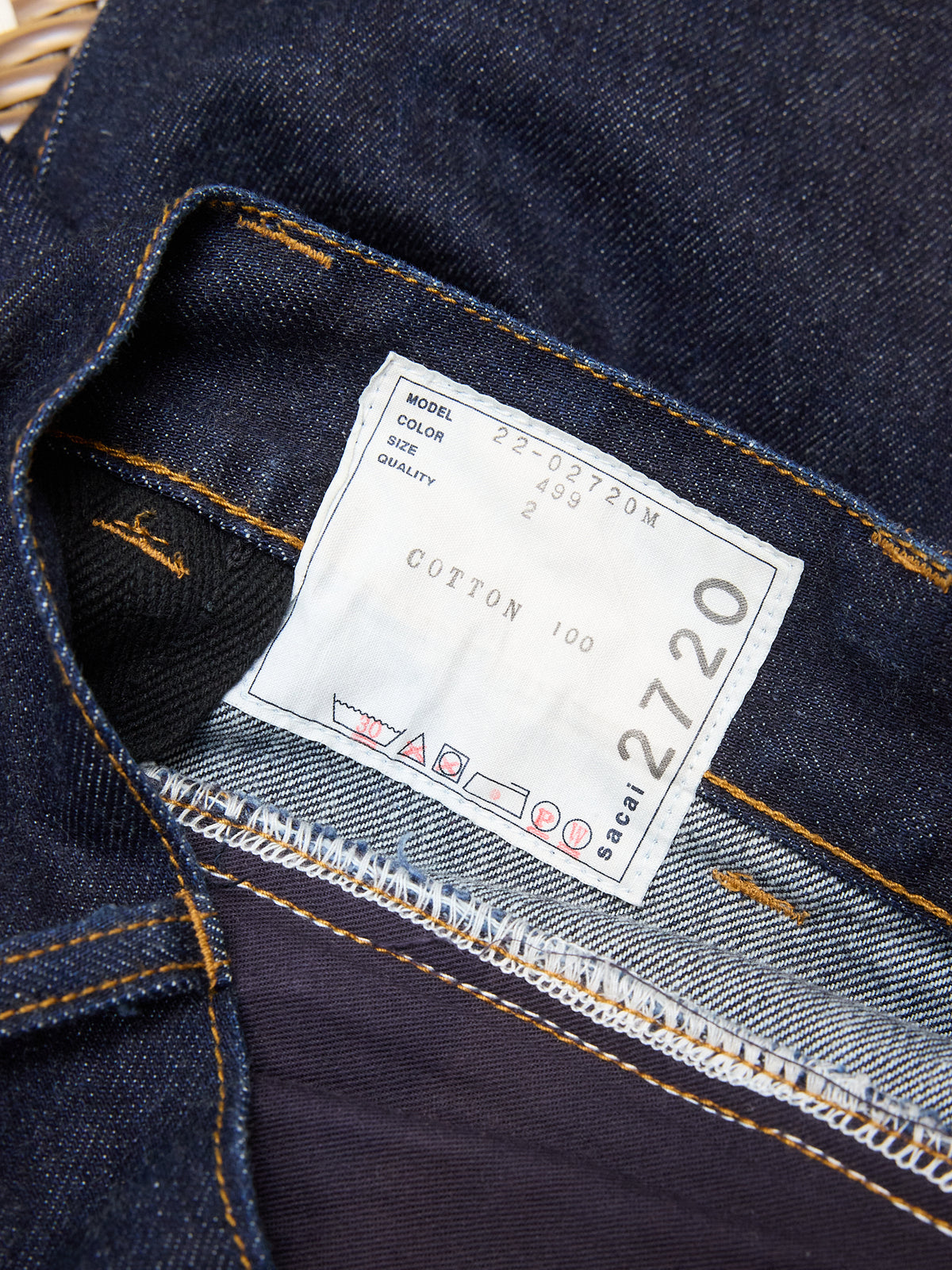 Sacai Wide-Leg Zipper Pants in Navy