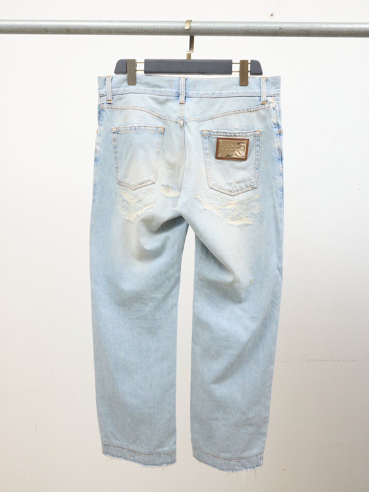 Dolce & Gabbana Wide-leg Distressed Jeans