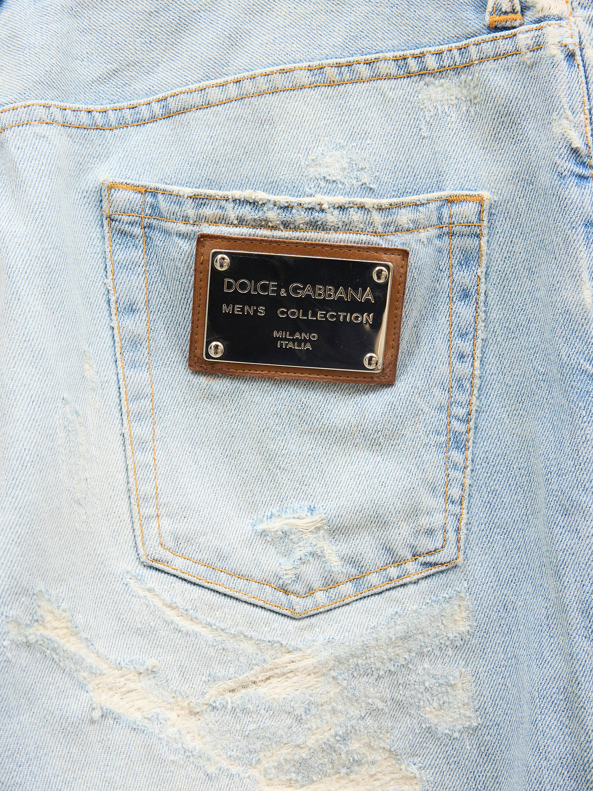 Dolce & Gabbana Wide-leg Distressed Jeans