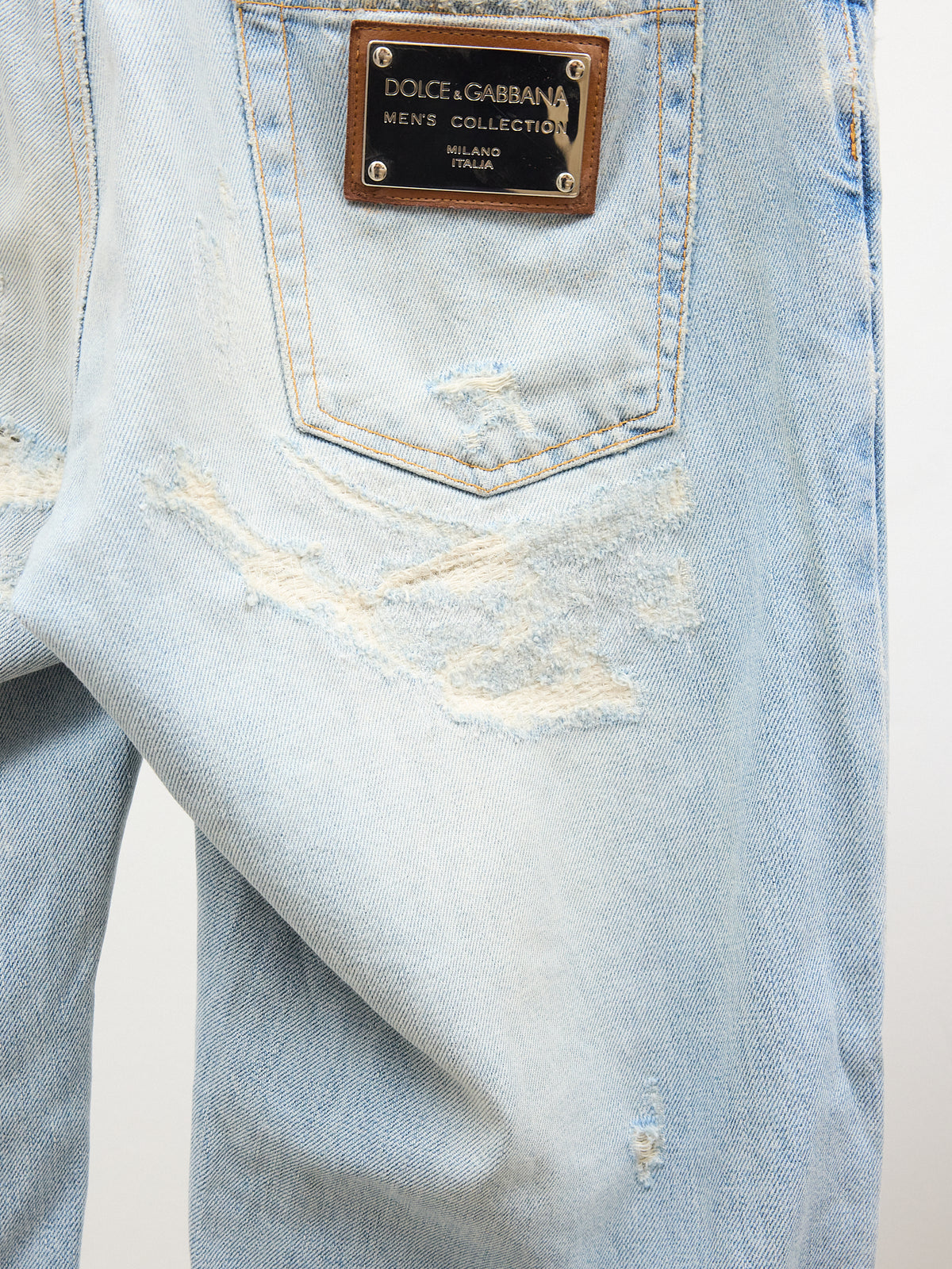Dolce & Gabbana Wide-leg Distressed Jeans