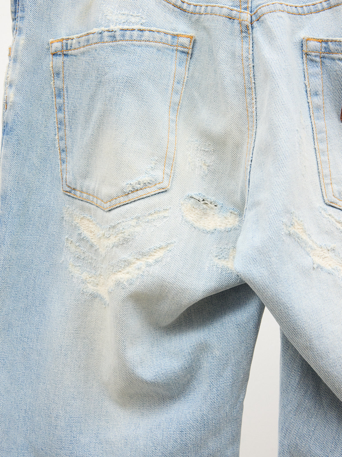 Dolce & Gabbana Wide-leg Distressed Jeans