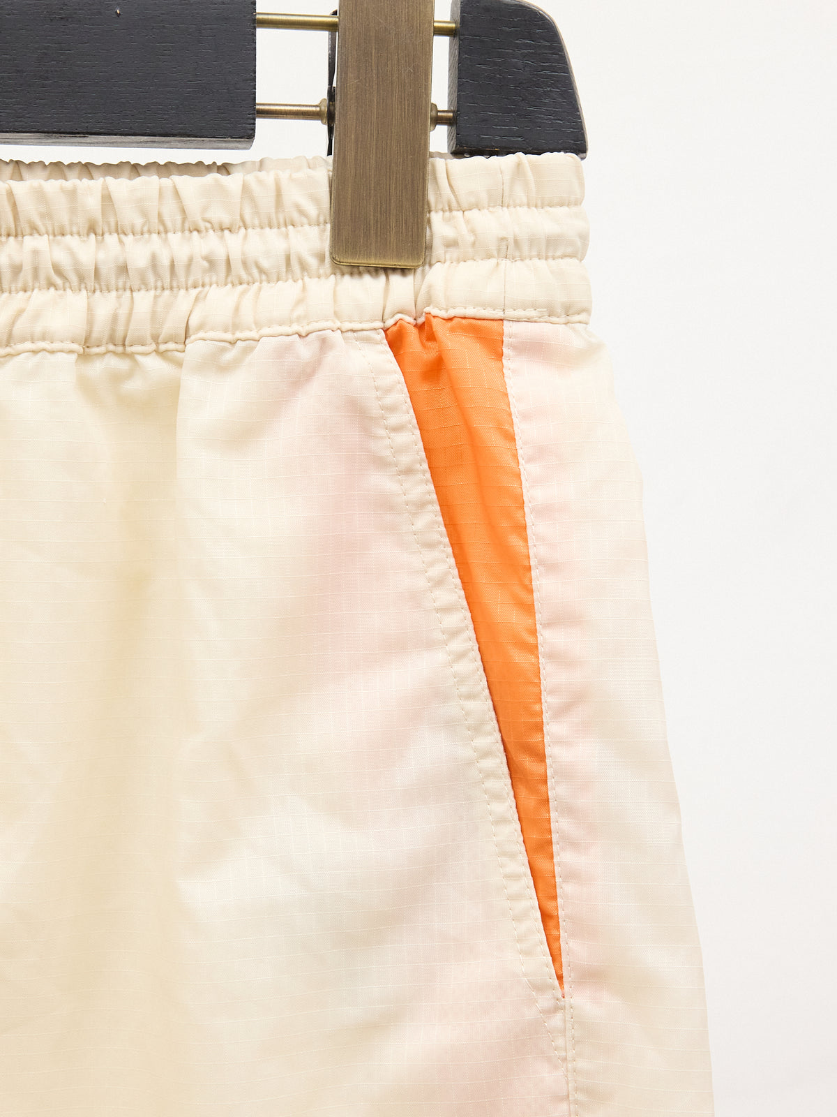 Heron Preston Nylon Shorts in Beige/Orange