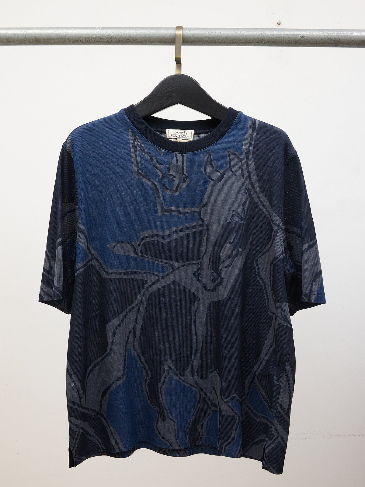 Hermes Horse Motif Knit in Blue/Navy
