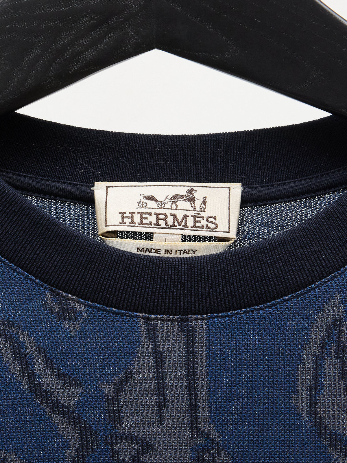 Hermes Horse Motif Knit in Blue/Navy