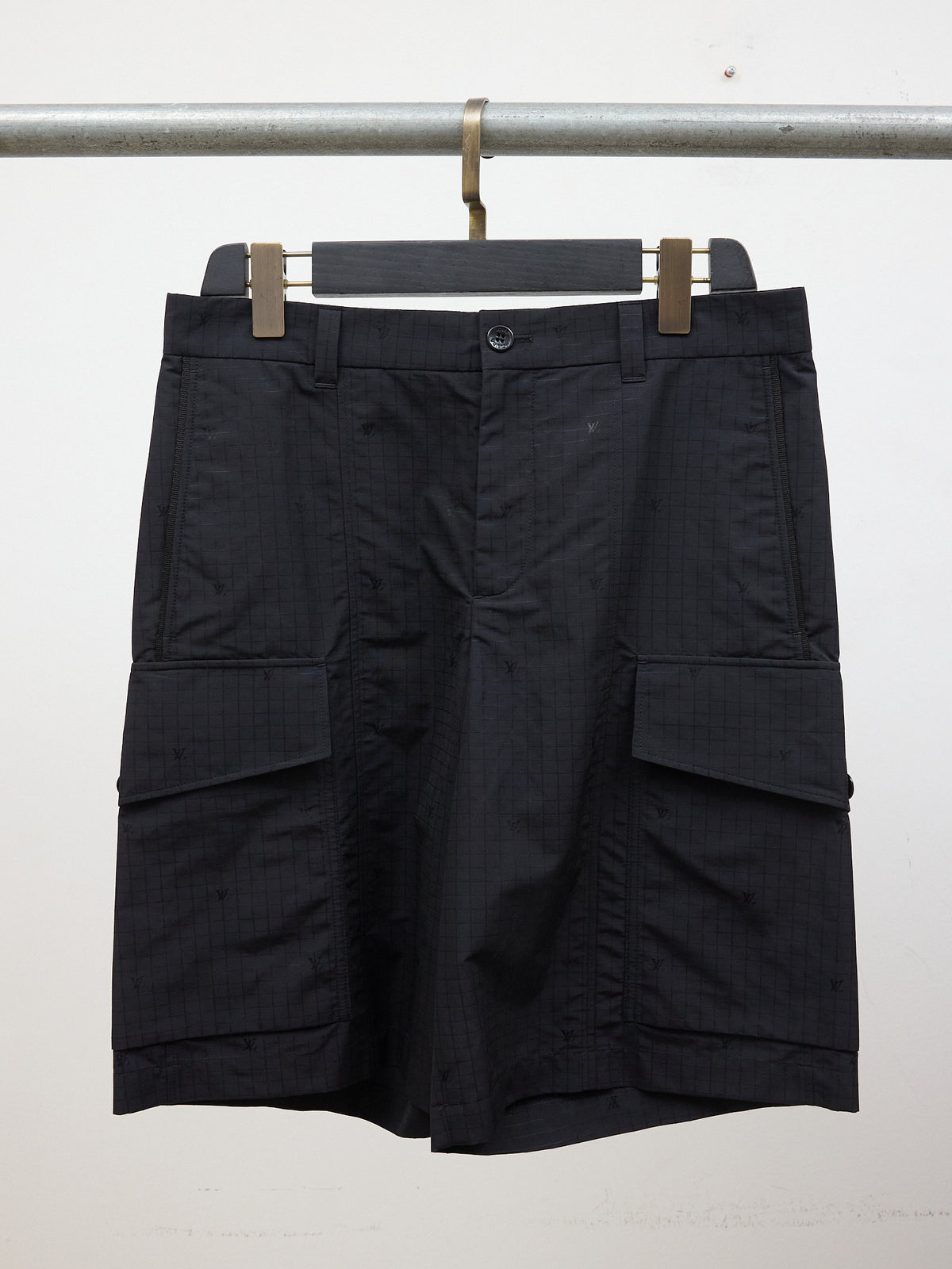 Louis Vuitton Technical Grid Cargo Shorts