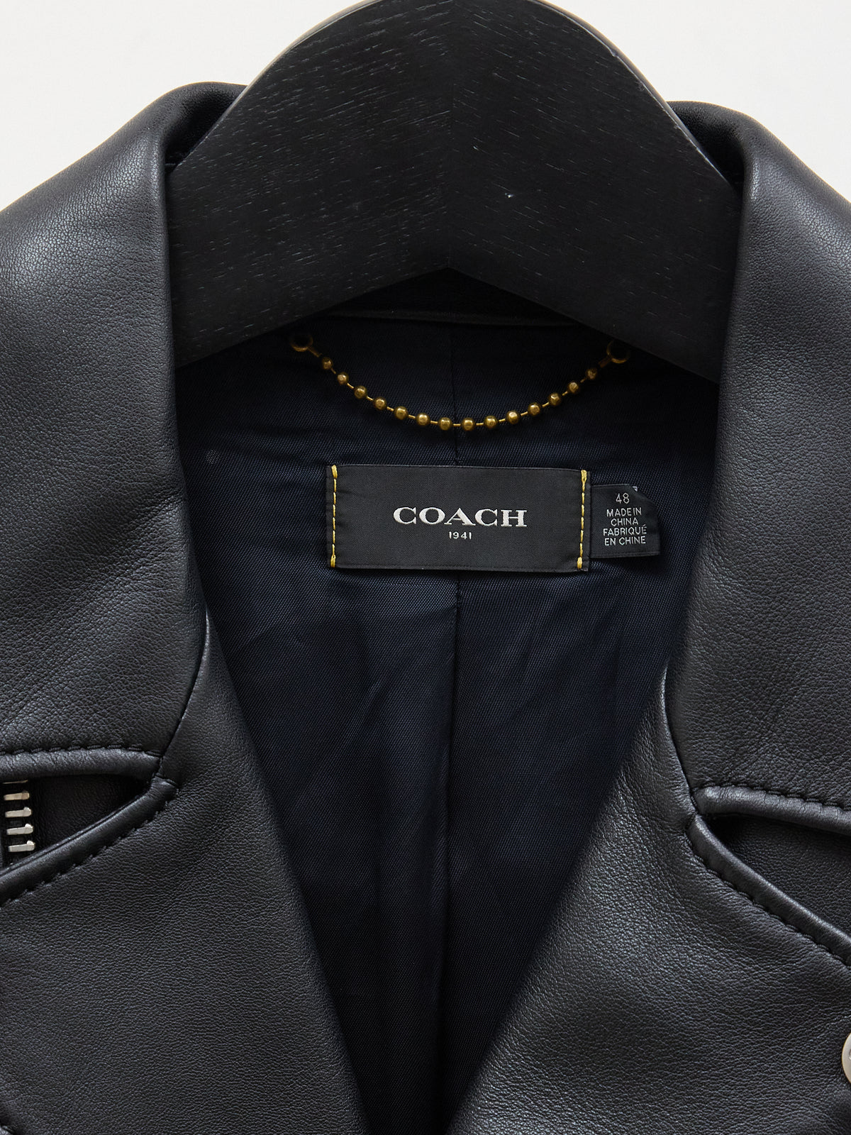 Coach Leather Jacket in Black