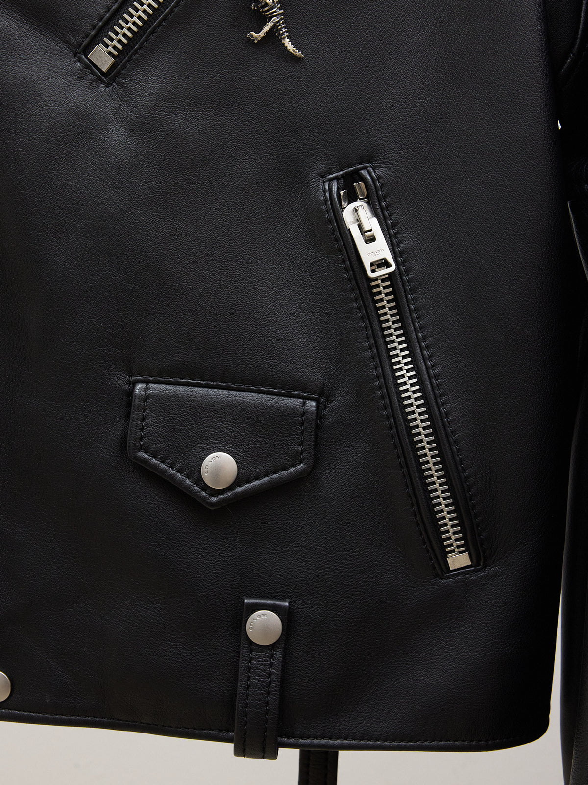 Coach Leather Jacket in Black