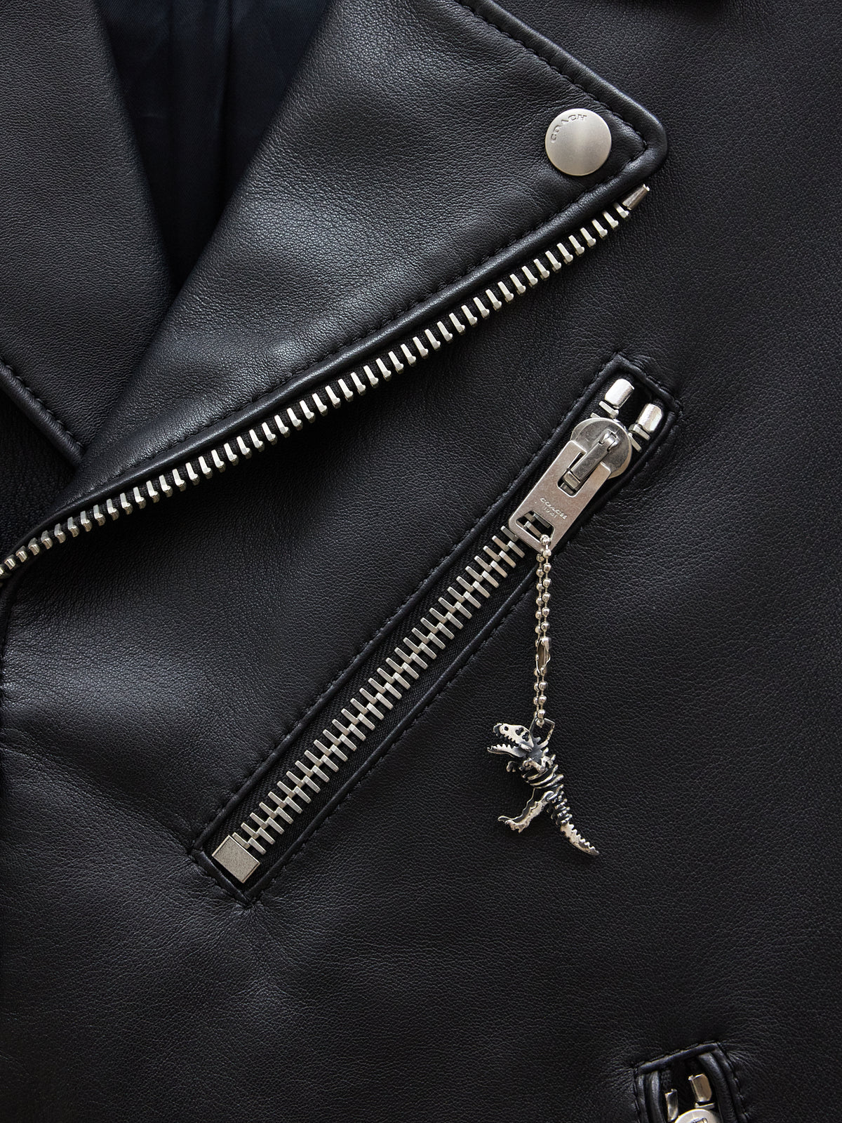Coach Leather Jacket in Black