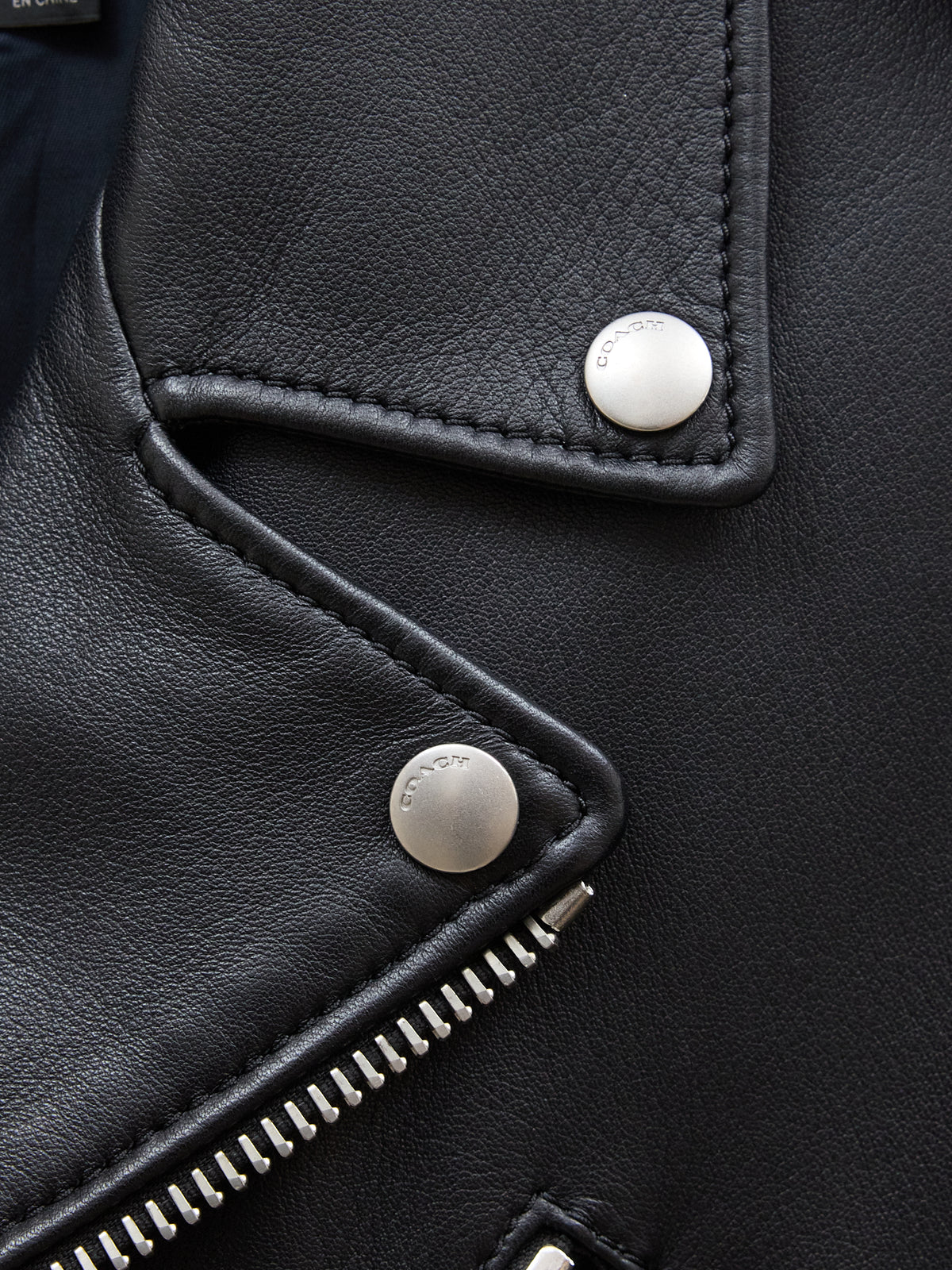 Coach Leather Jacket in Black