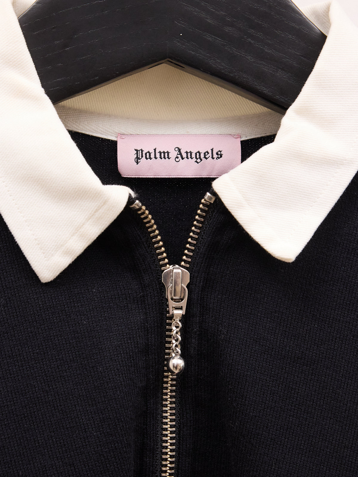 Palm Angels Half-zip Shirt in Black/Purple/Orange