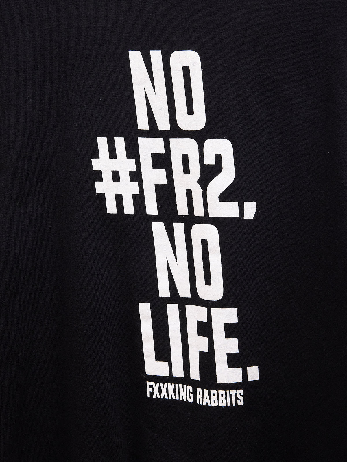 Fxxkingrabbits FR2  "No #FR2, No Life" Long Sleeve T-Shirt in Black