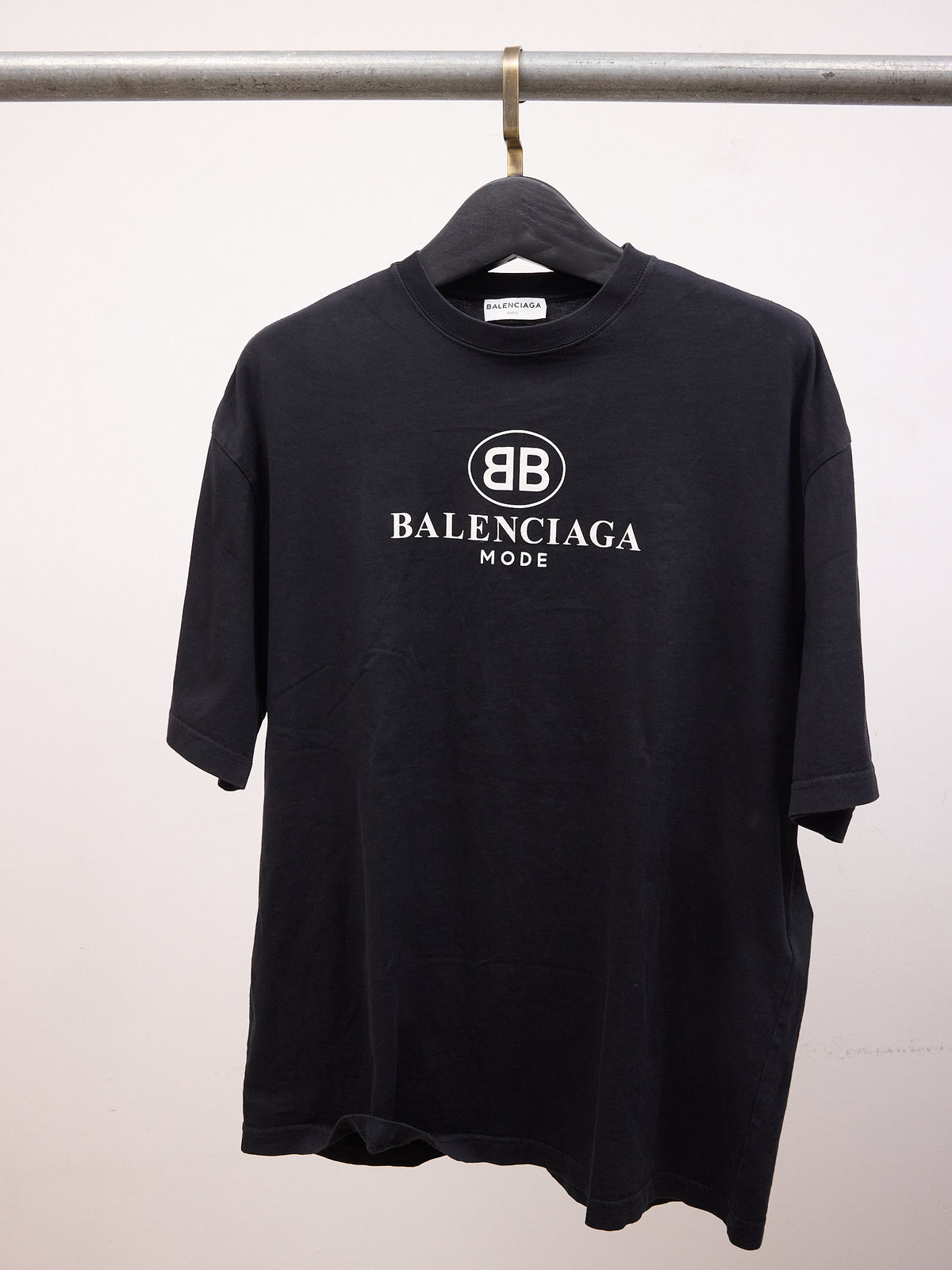Balenciaga Black Logo Short-sleeve T-shirt