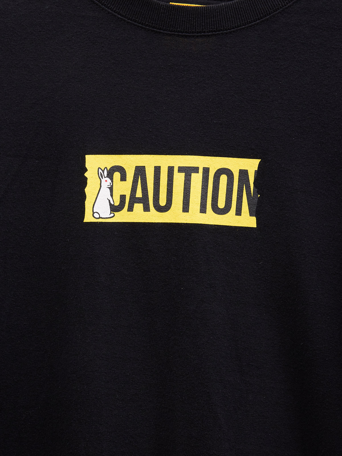 Fxxkingrabbits FR2 "Caution" Long Sleeve T-Shirt in Black