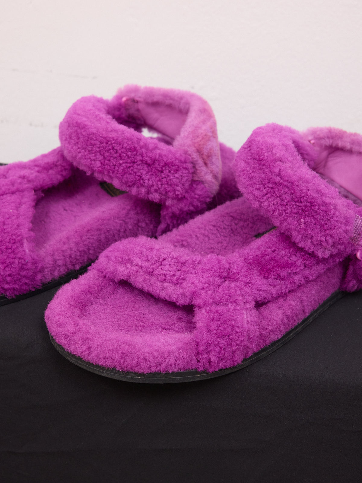 Fendi Fur Sandals in Purple