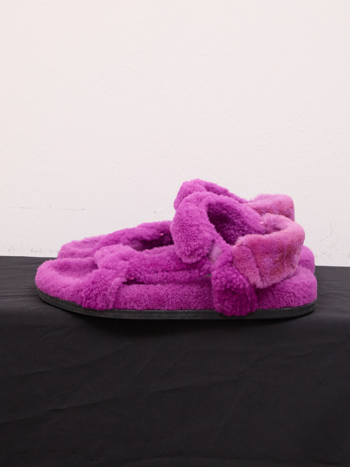 Fendi Fur Sandals in Purple