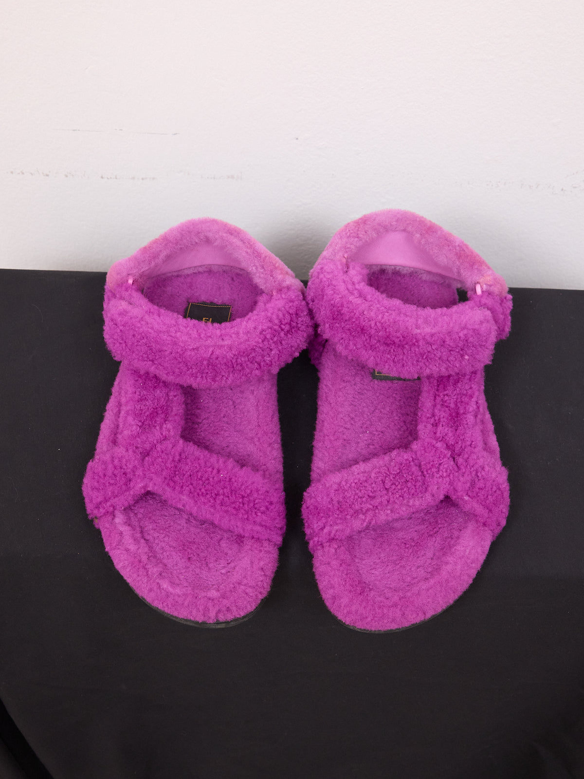 Fendi Fur Sandals in Purple