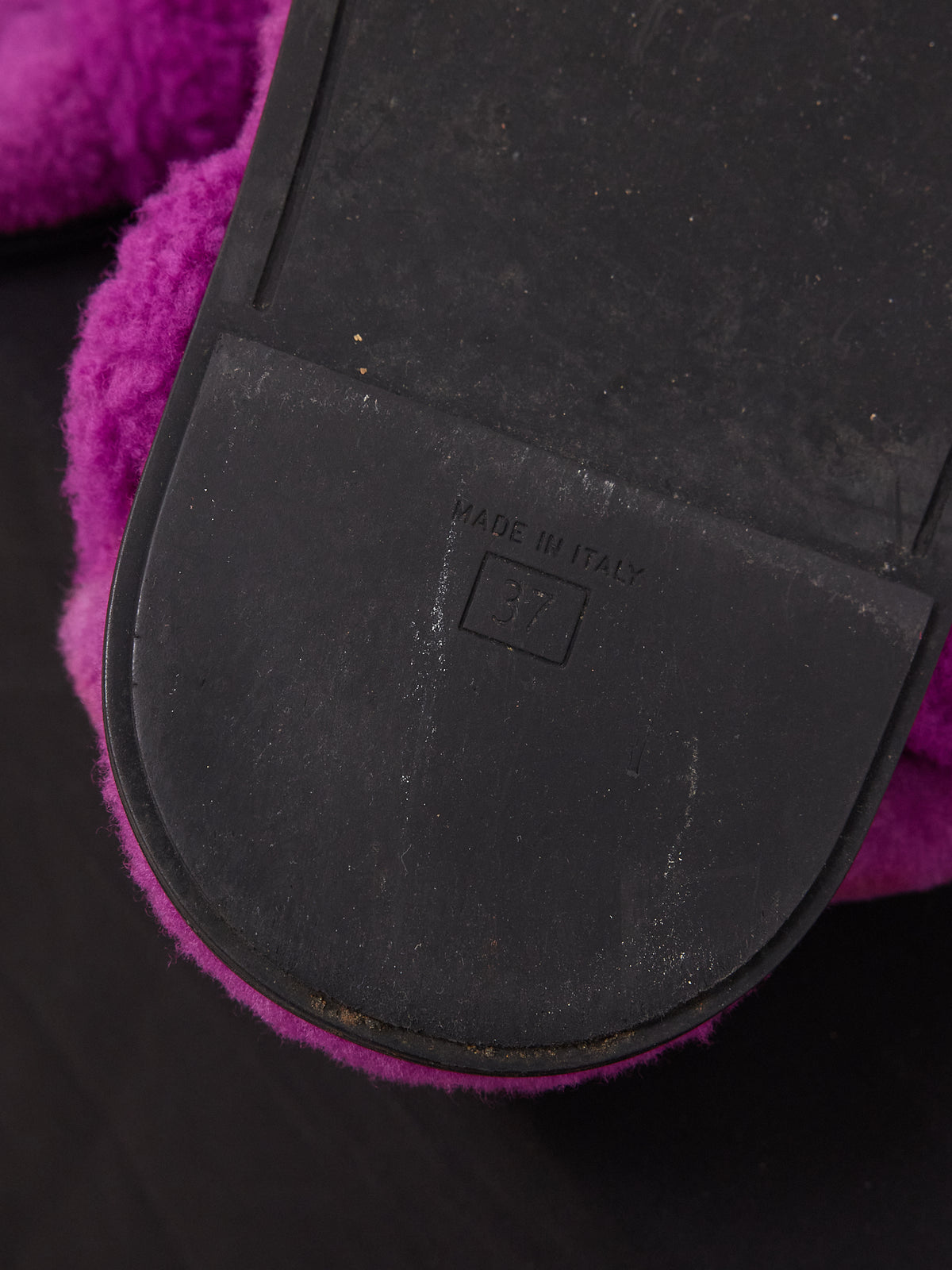 Fendi Fur Sandals in Purple