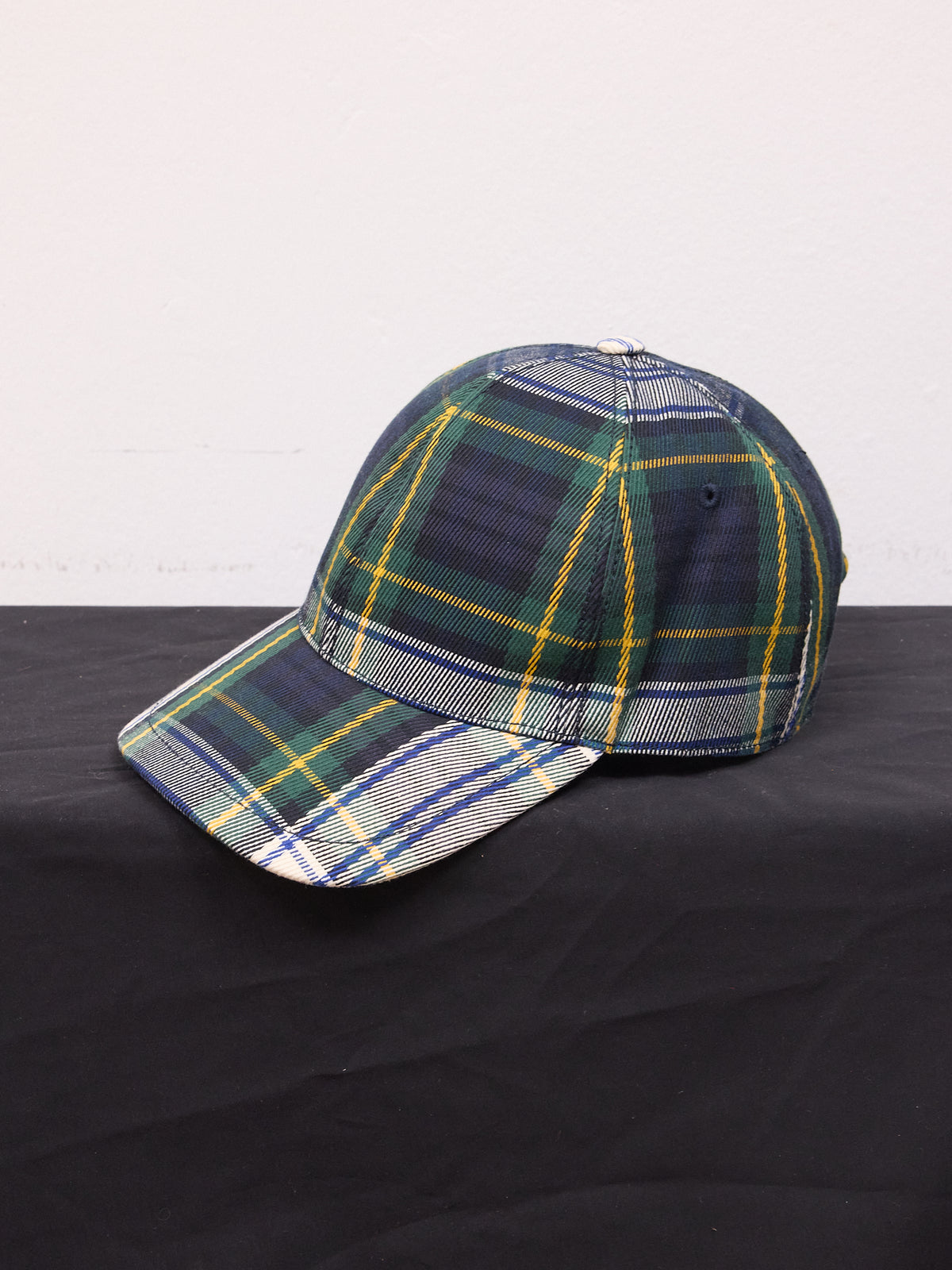 Burberry Check Print Six-Panel Cap in Green