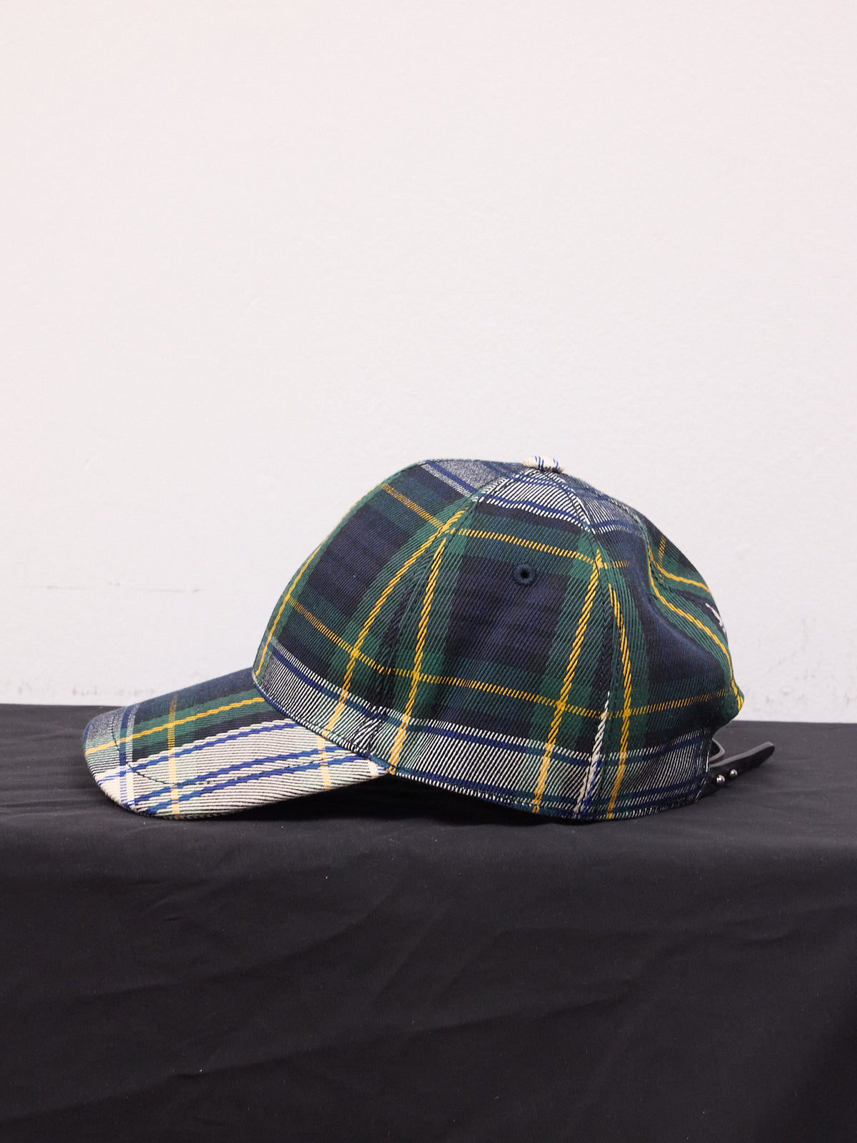 Burberry Check Print Six-Panel Cap in Green