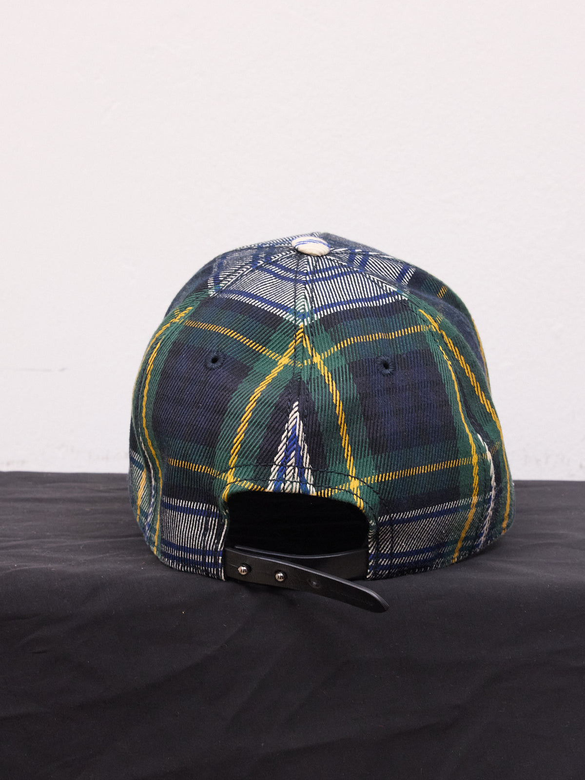 Burberry Check Print Six-Panel Cap in Green