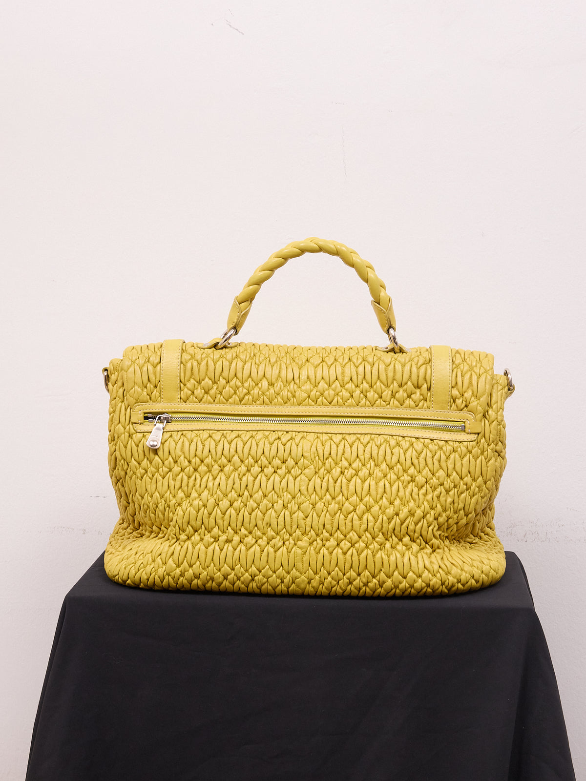 Miu Miu Matelassé Messenger Bag in Yellow