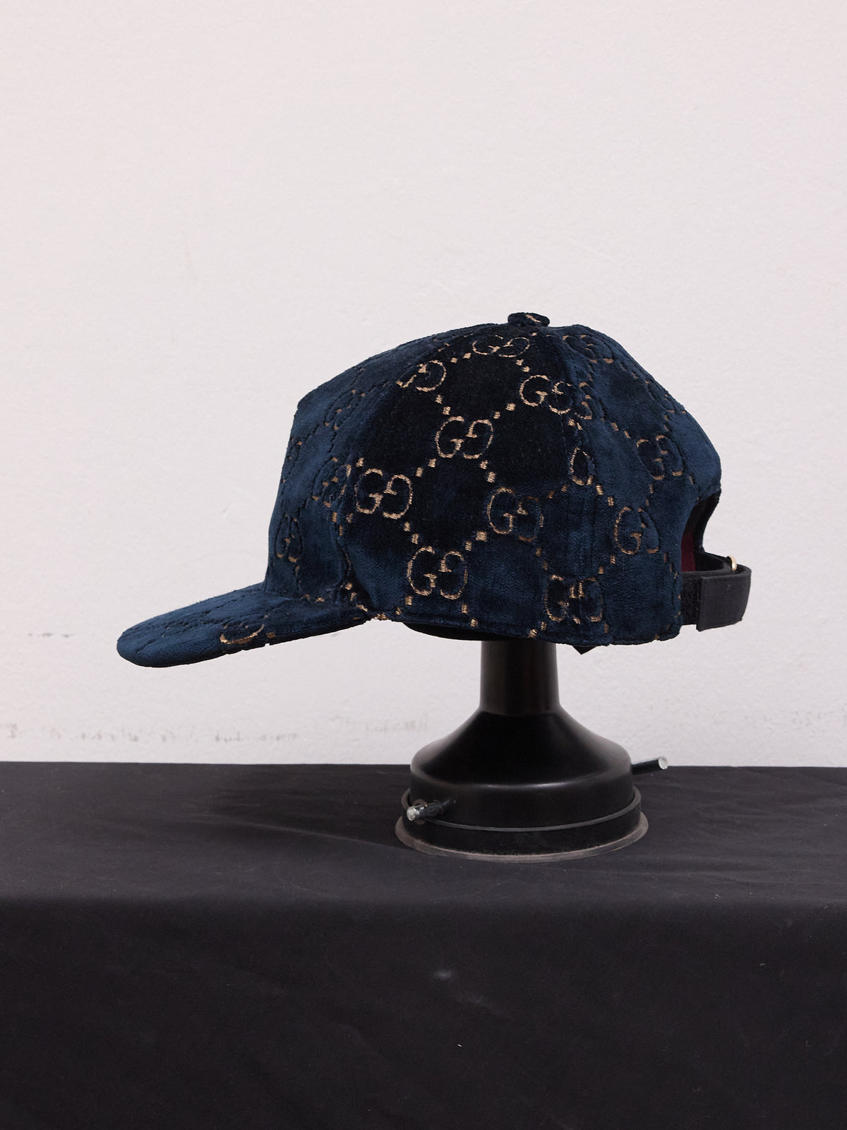 Gucci GG Sapphire Blue Velvet Baseball Cap