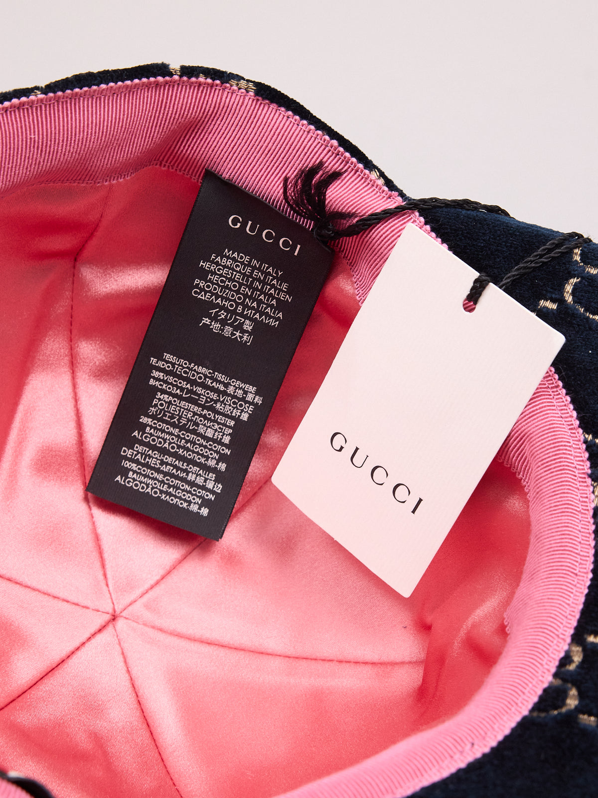 Gucci GG Sapphire Blue Velvet Baseball Cap