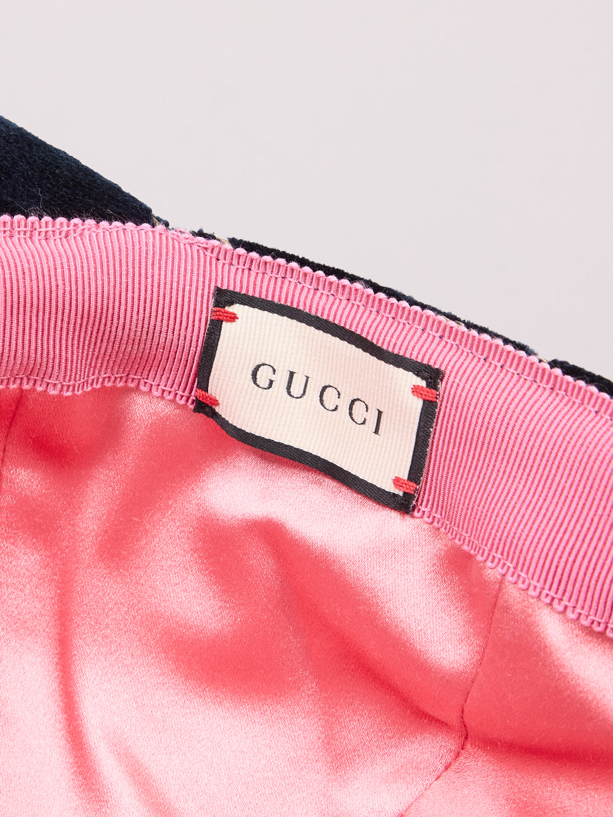 Gucci GG Sapphire Blue Velvet Baseball Cap