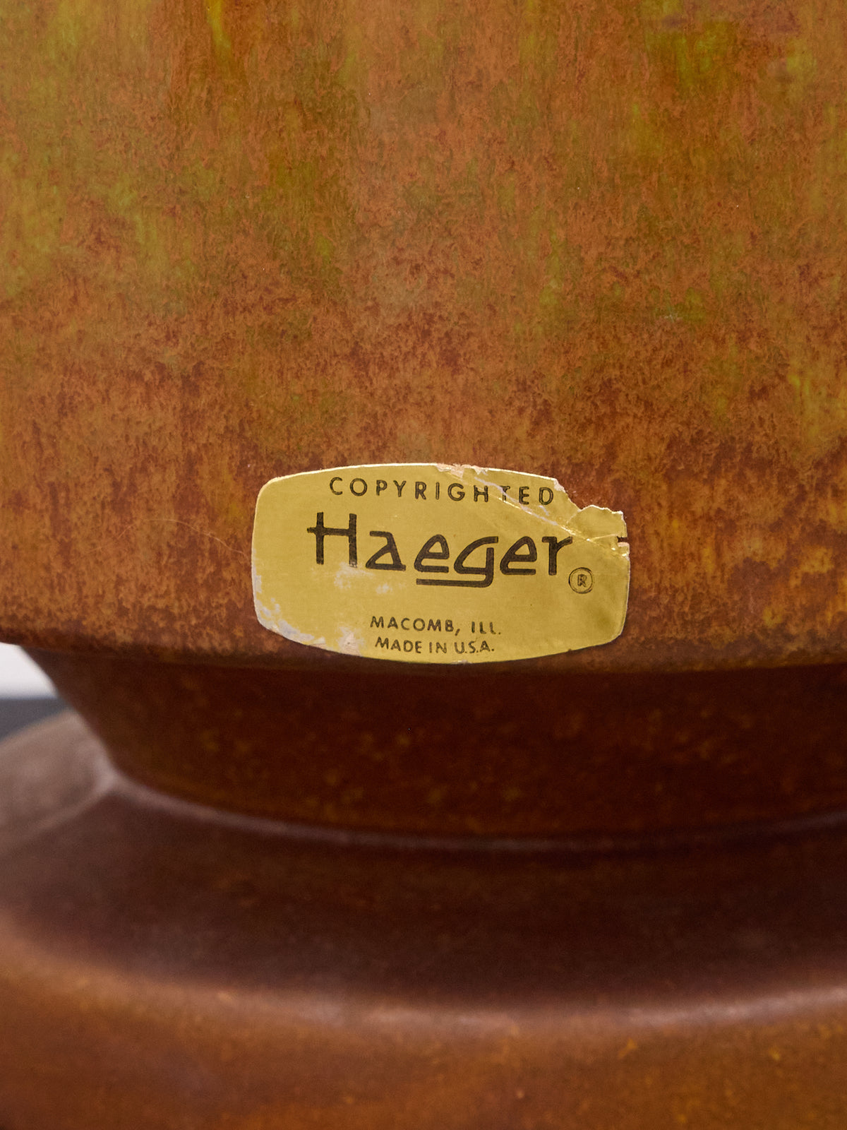 Haeger Brown Glazed Ceramic Pot -