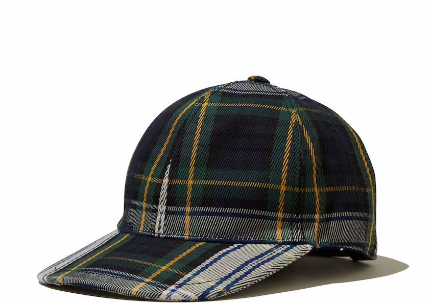 Burberry Check Print Six-Panel Cap in Green