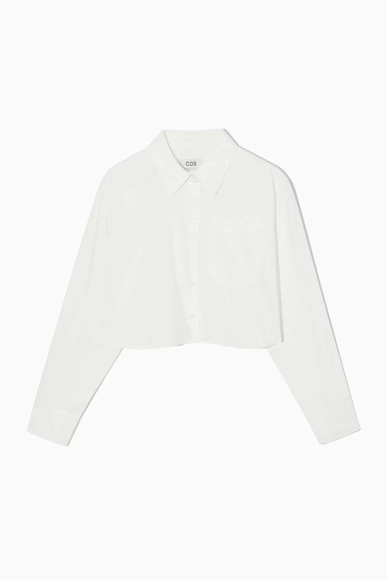 COS Cropped Poplin Shirt in White