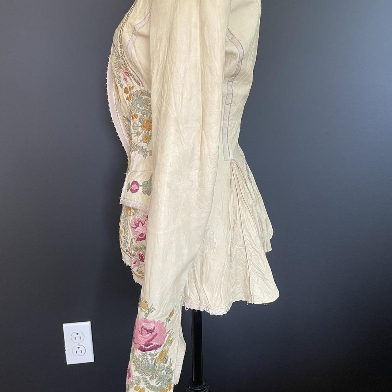 Roberto Cavalli S/S 2003 Vintage Runway Embroidered Floral Leather Jacket