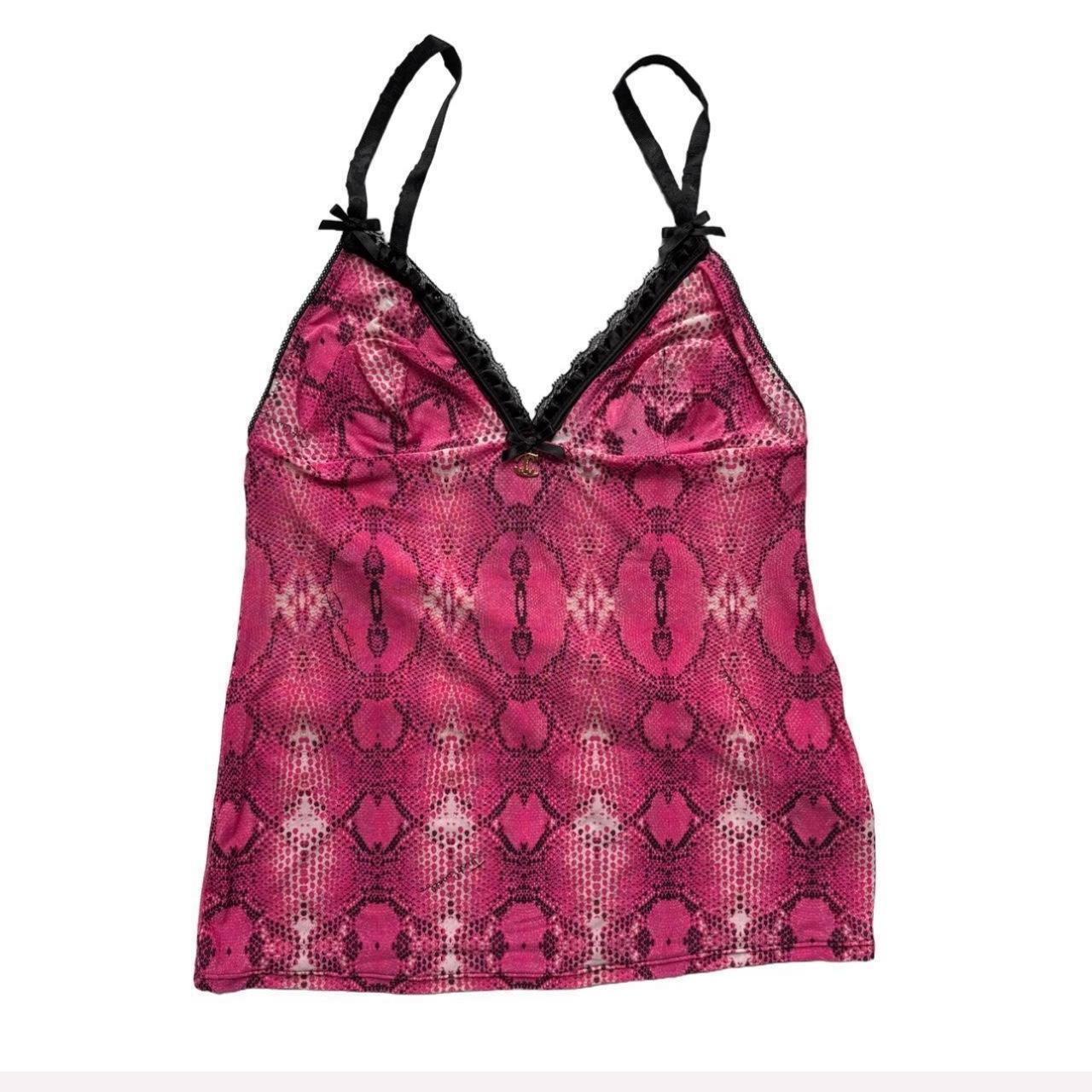 Roberto Cavalli Snake Skin Cami w Black Lace