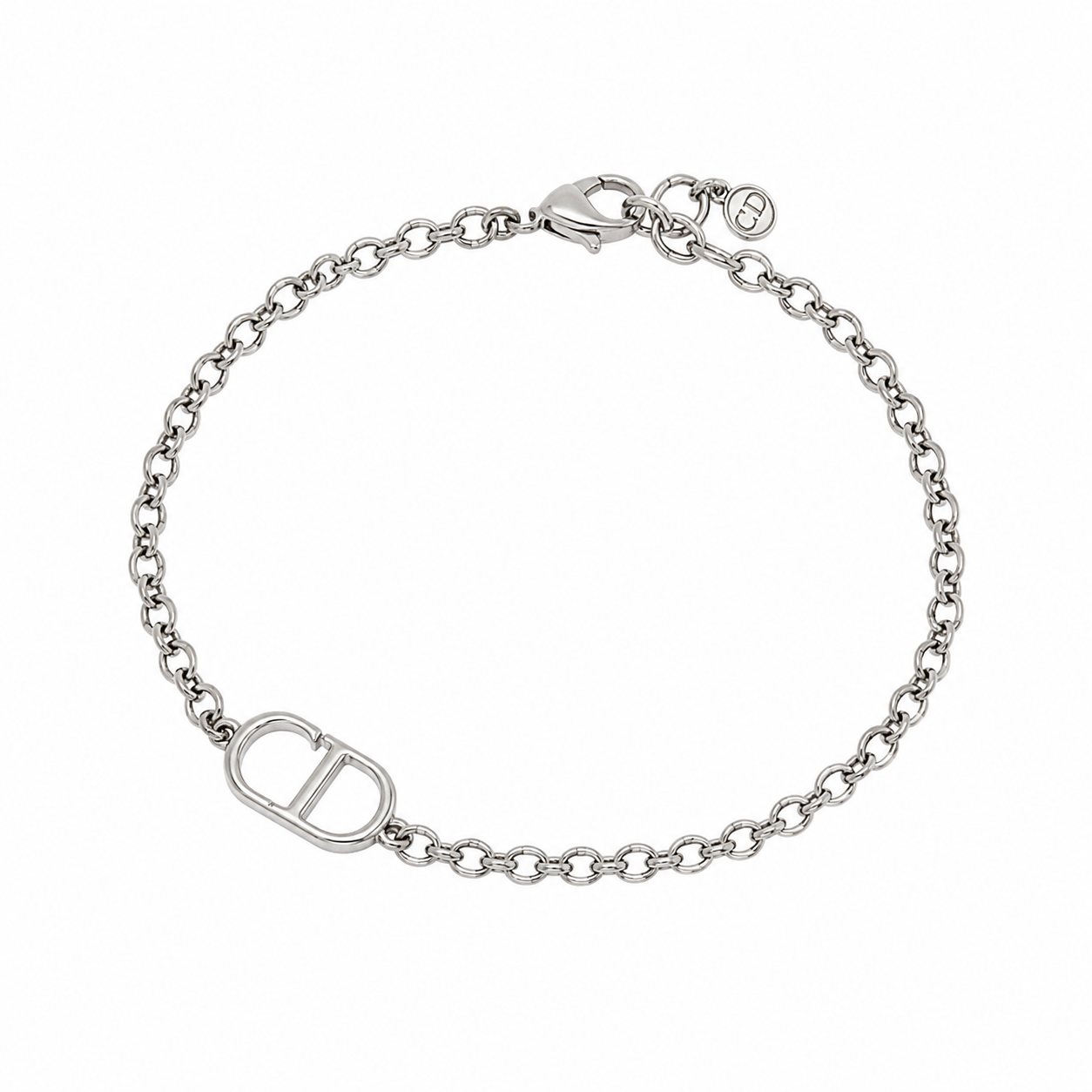 Christian Dior CD Logo Silver Bracelet